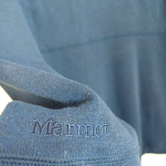 Marmot Jacket Full Zip Navy Blue Plush High Neck Womens size Small - Picture 9 of 15